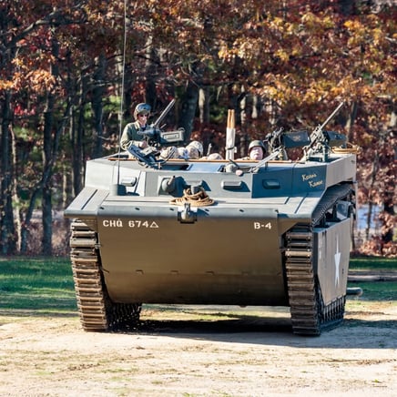 A U.S. Marine amphibious assault tank to be unveiled during World War II Encampment Weekend