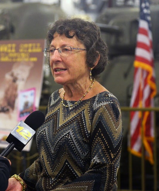 Gloria Sesso speaking at the Museum of American Armor